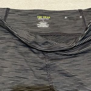 Tek Gear Black and White Striped Track Pants
